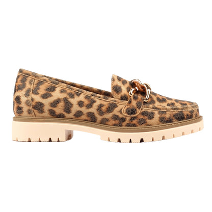 Ocelot - Side - Lunar Womens-Ladies Selma Leopard Print Loafers