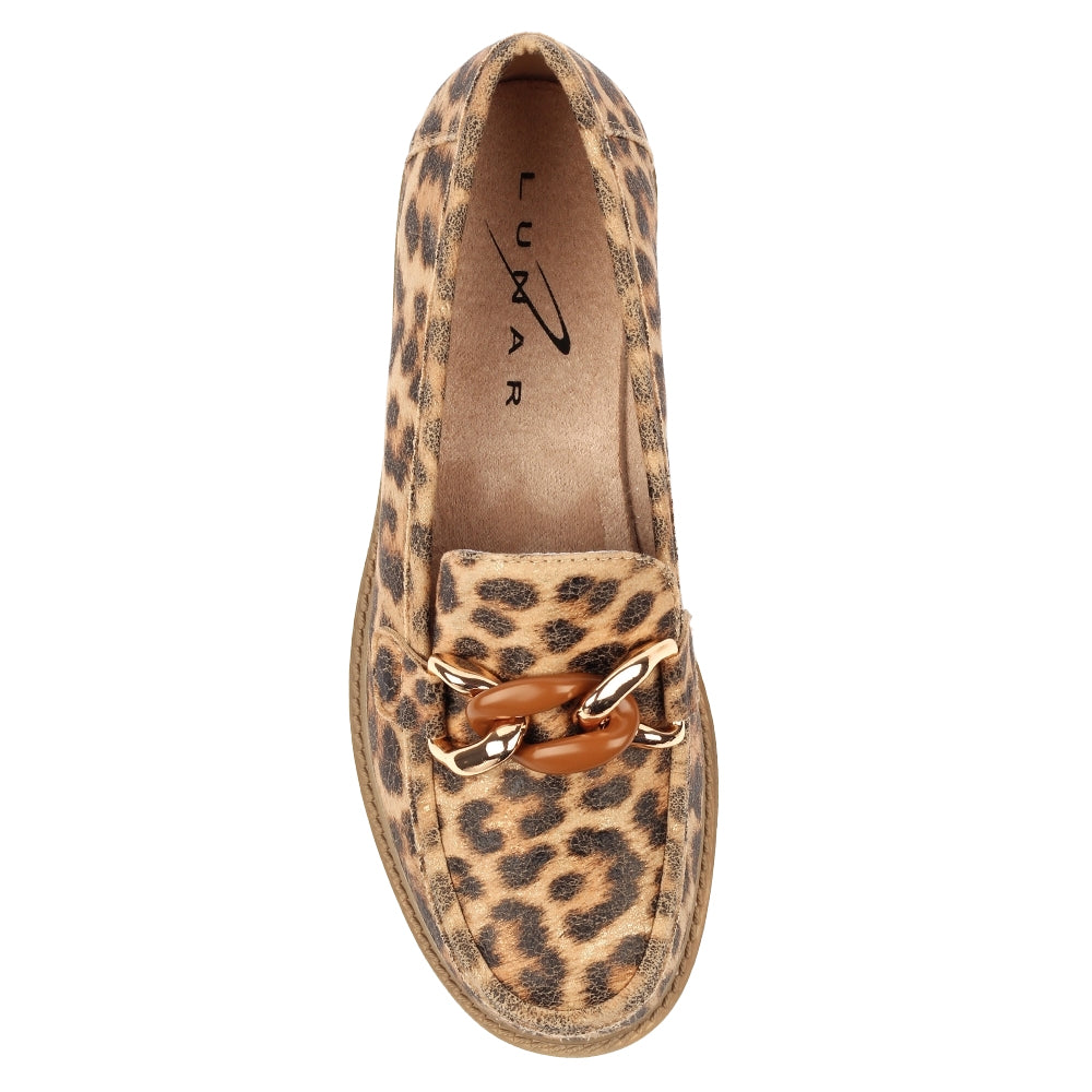 Ocelot - Lifestyle - Lunar Womens-Ladies Selma Leopard Print Loafers