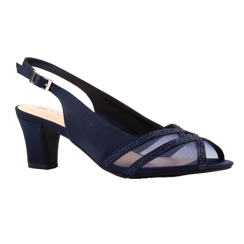 Navy - Front - Lunar Womens-Ladies Priscilla Sandals