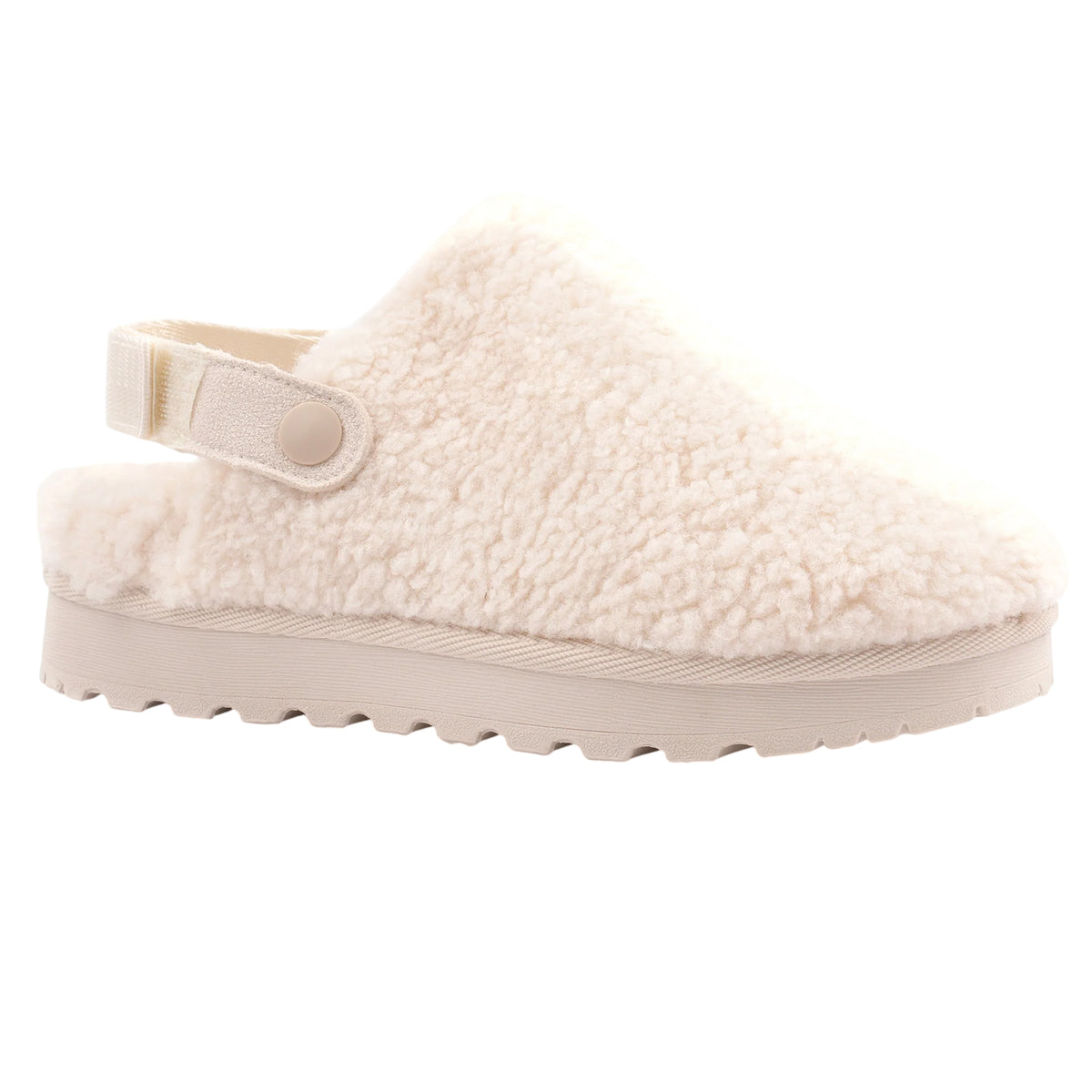 Beige - Lifestyle - Lunar Womens-Ladies Naples Adjustable Strap Slippers