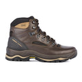 Brown - Back - Grisport Mens Quatro Waxy Leather Walking Boots