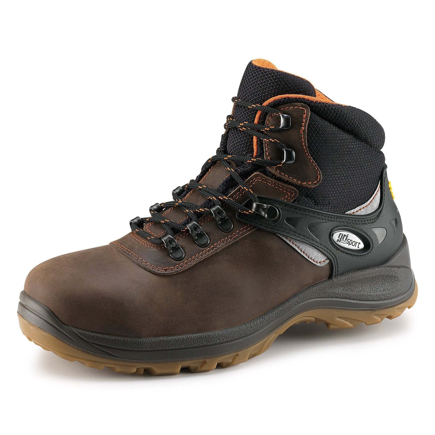 Brown - Close up - Grisport Mens Expert Leather Safety Boots