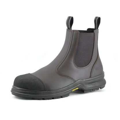 Brown - Lifestyle - Grisport Mens Loader Waxy Leather Safety Boots