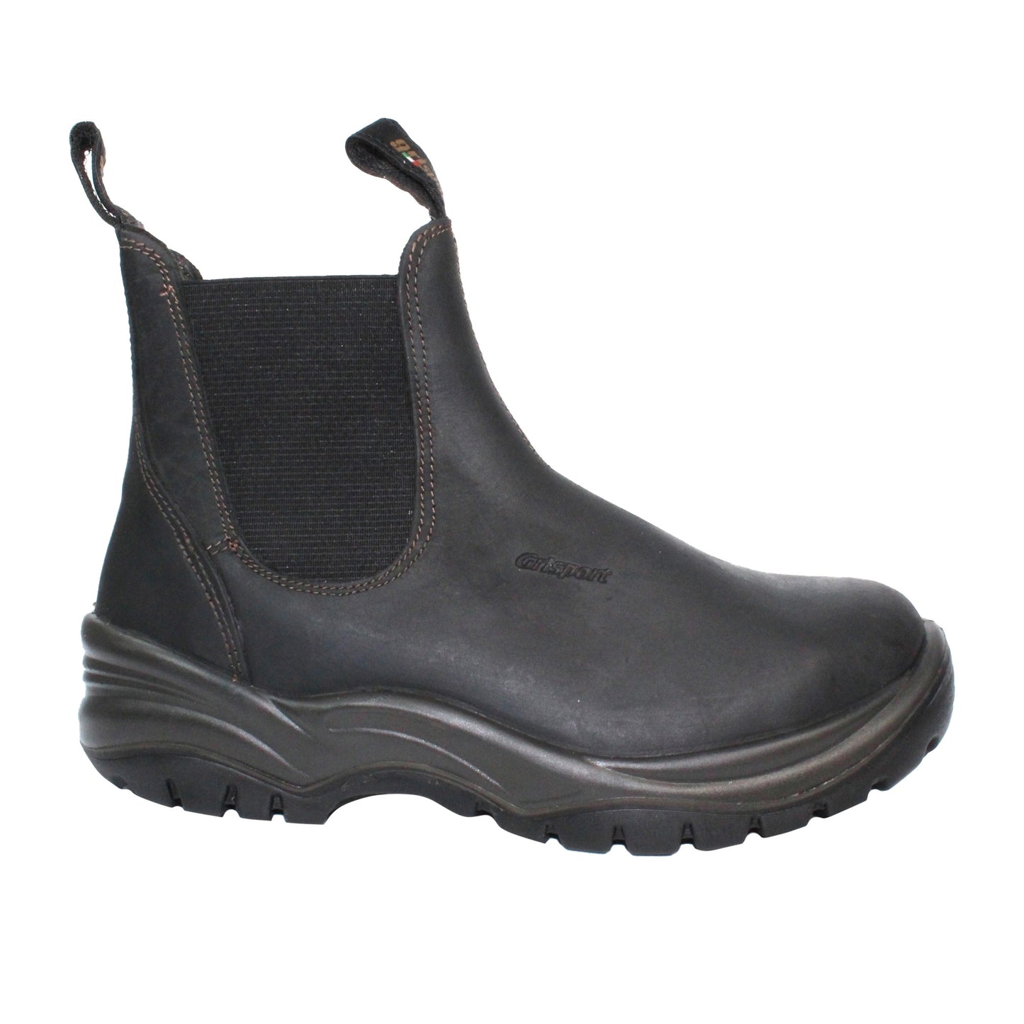 Black - Back - Grisport Mens Excavator Waxy Leather Safety Boots