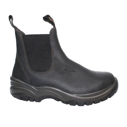 Black - Back - Grisport Mens Excavator Waxy Leather Safety Boots