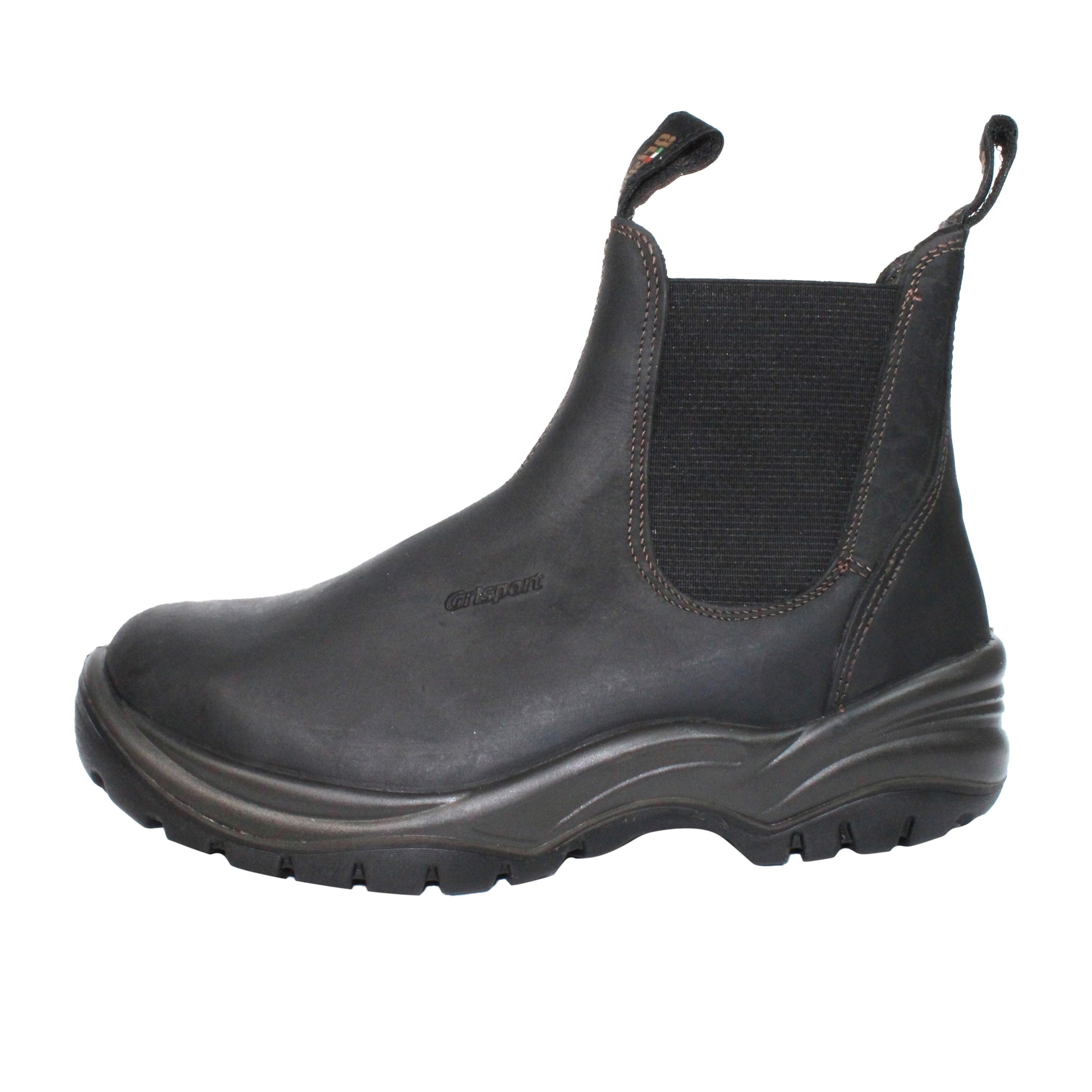 Black - Side - Grisport Mens Excavator Waxy Leather Safety Boots