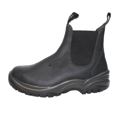 Black - Side - Grisport Mens Excavator Waxy Leather Safety Boots