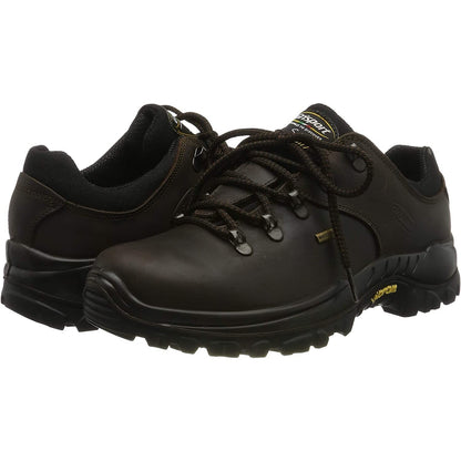 Brown - Close up - Grisport Unisex Adult Waxy Leather Walking Shoes