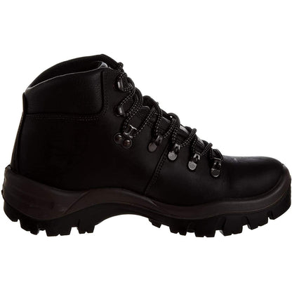 Black - Back - Grisport Unisex Adult Peaklander Waxy Leather Walking Boots