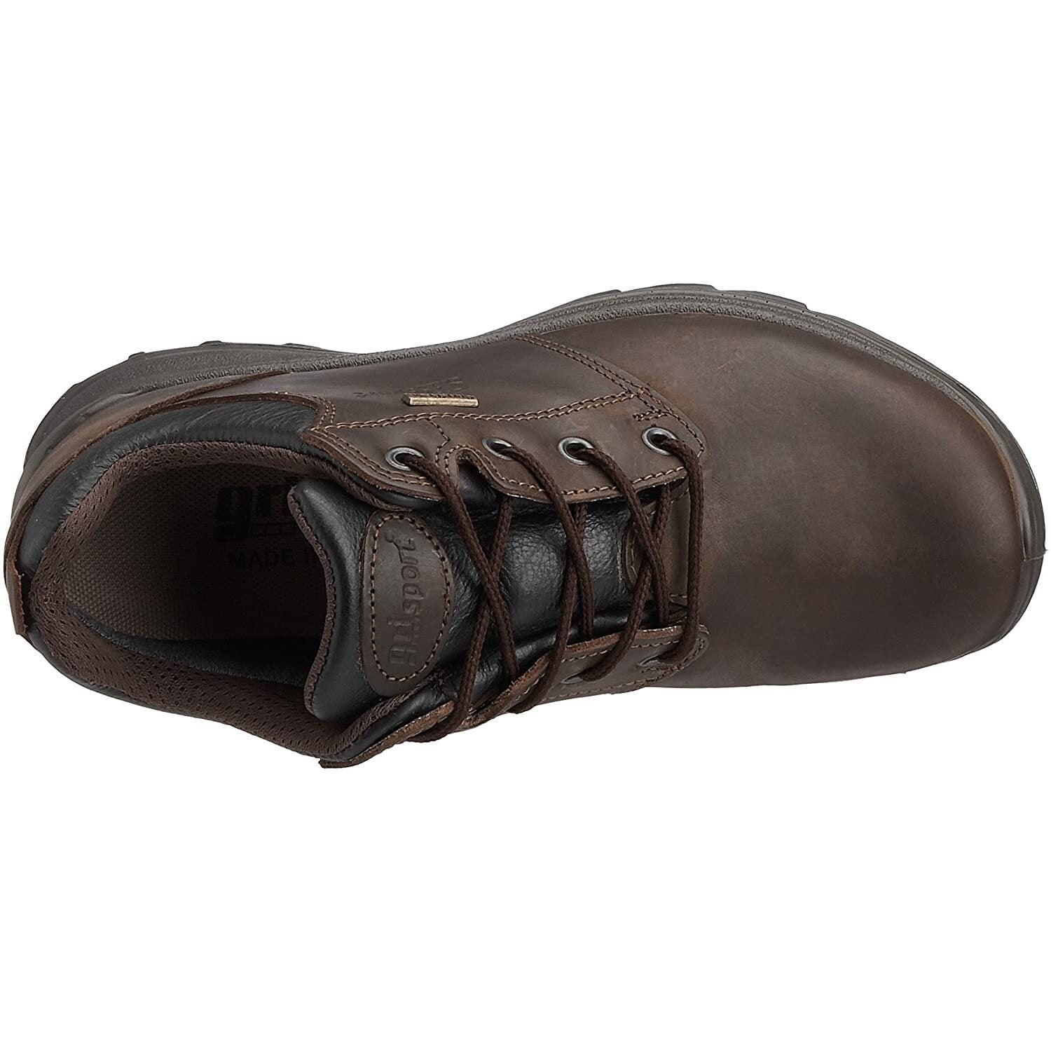 Brown - Pack Shot - Grisport Childrens-Kids Exmoor Waxy Leather Walking Shoes