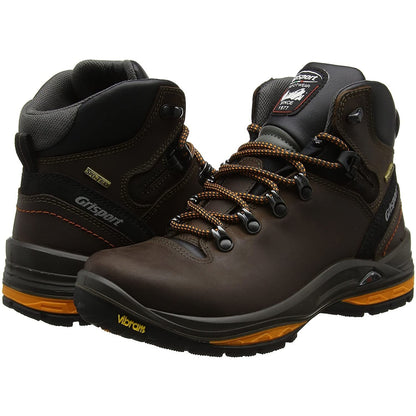 Brown - Close up - Grisport Unisex Adult Saracen Waxy Leather Walking Boots