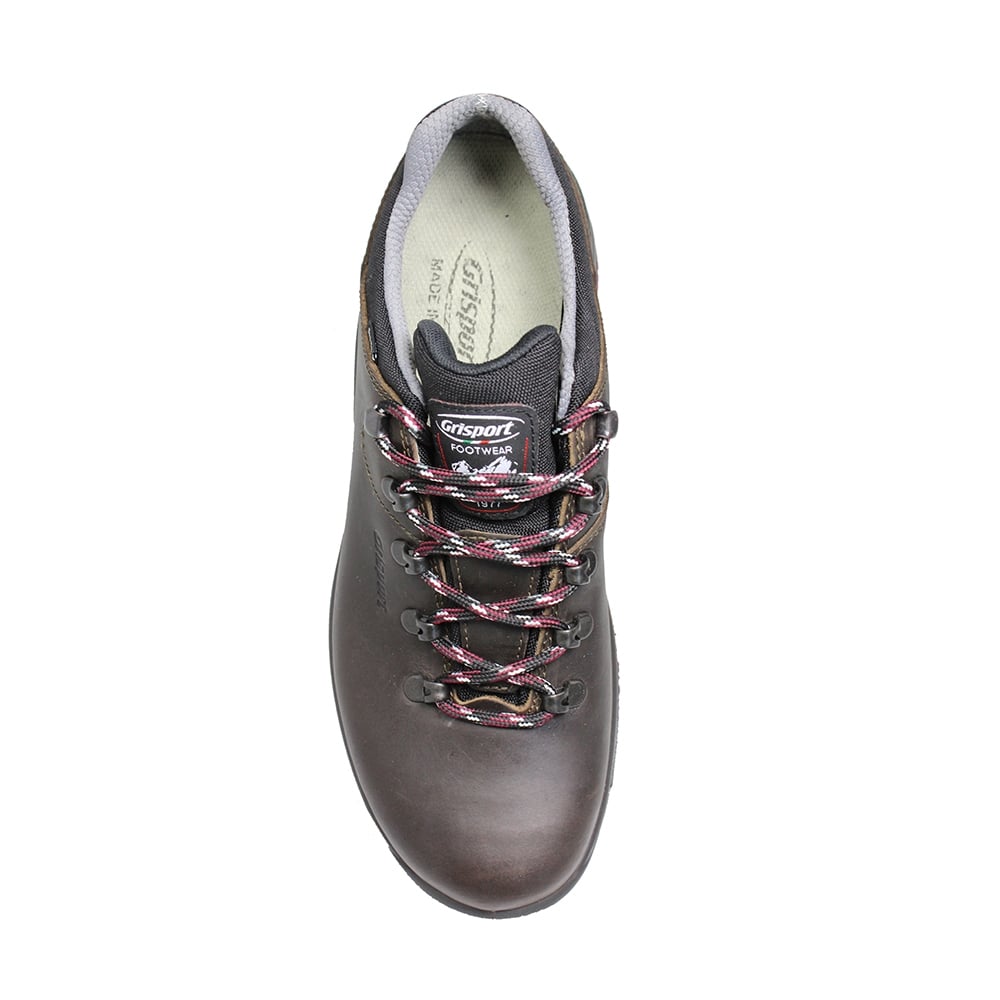 Brown-Black - Side - Grisport Childrens-Kids Dartmoor GTX Waxy Leather Walking Shoes