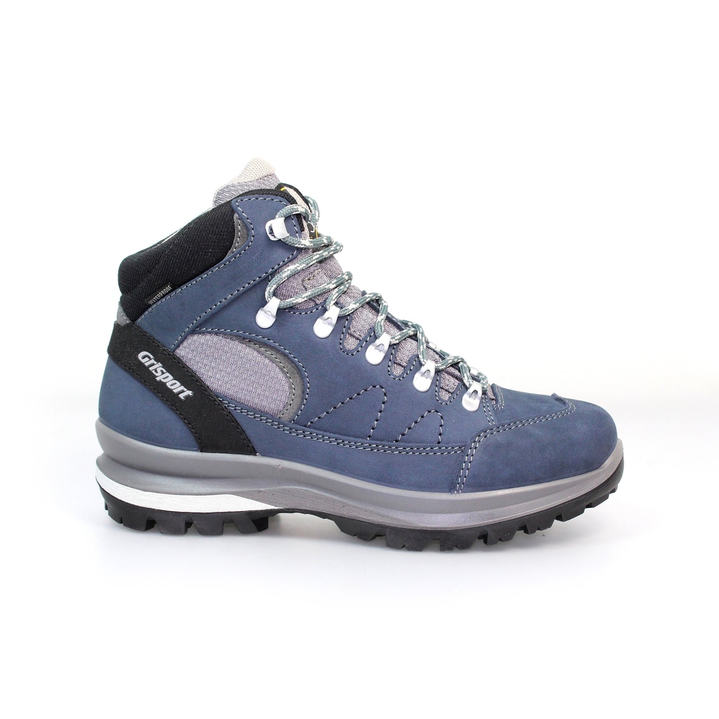 Blue - Back - Grisport Womens-Ladies Anaheim Suede Walking Boots