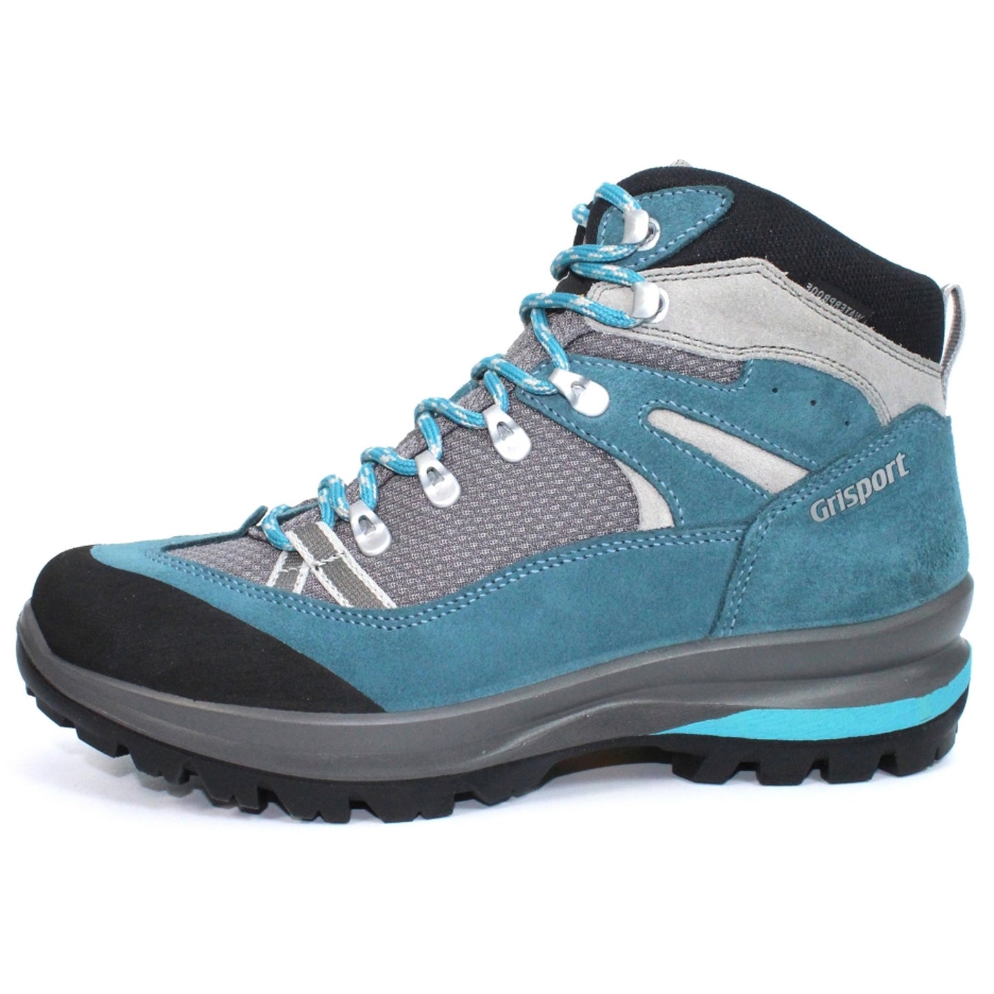 Blue - Side - Grisport Womens-Ladies Atlanta Suede Walking Boots