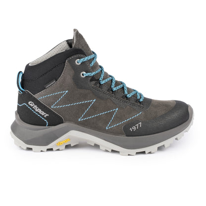 Grey - Back - Grisport Womens-Ladies Terrain Suede Walking Boots