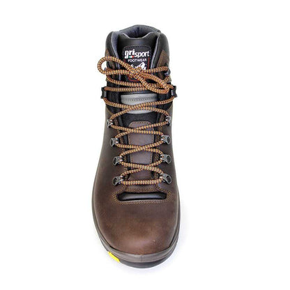 Brown-Black - Side - Grisport Mens Saracen Waxy Leather Walking Boots