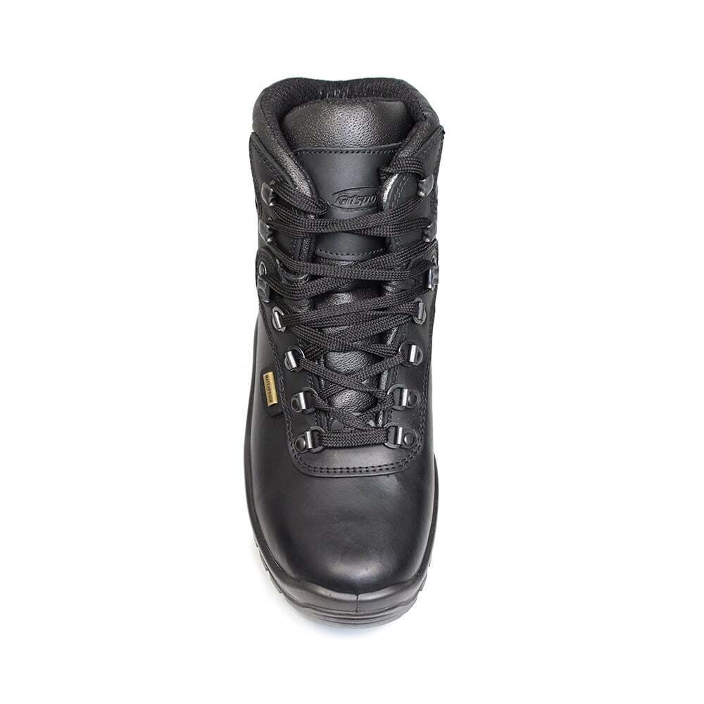 Black - Side - Grisport Mens Timber Waxy Leather Walking Boots