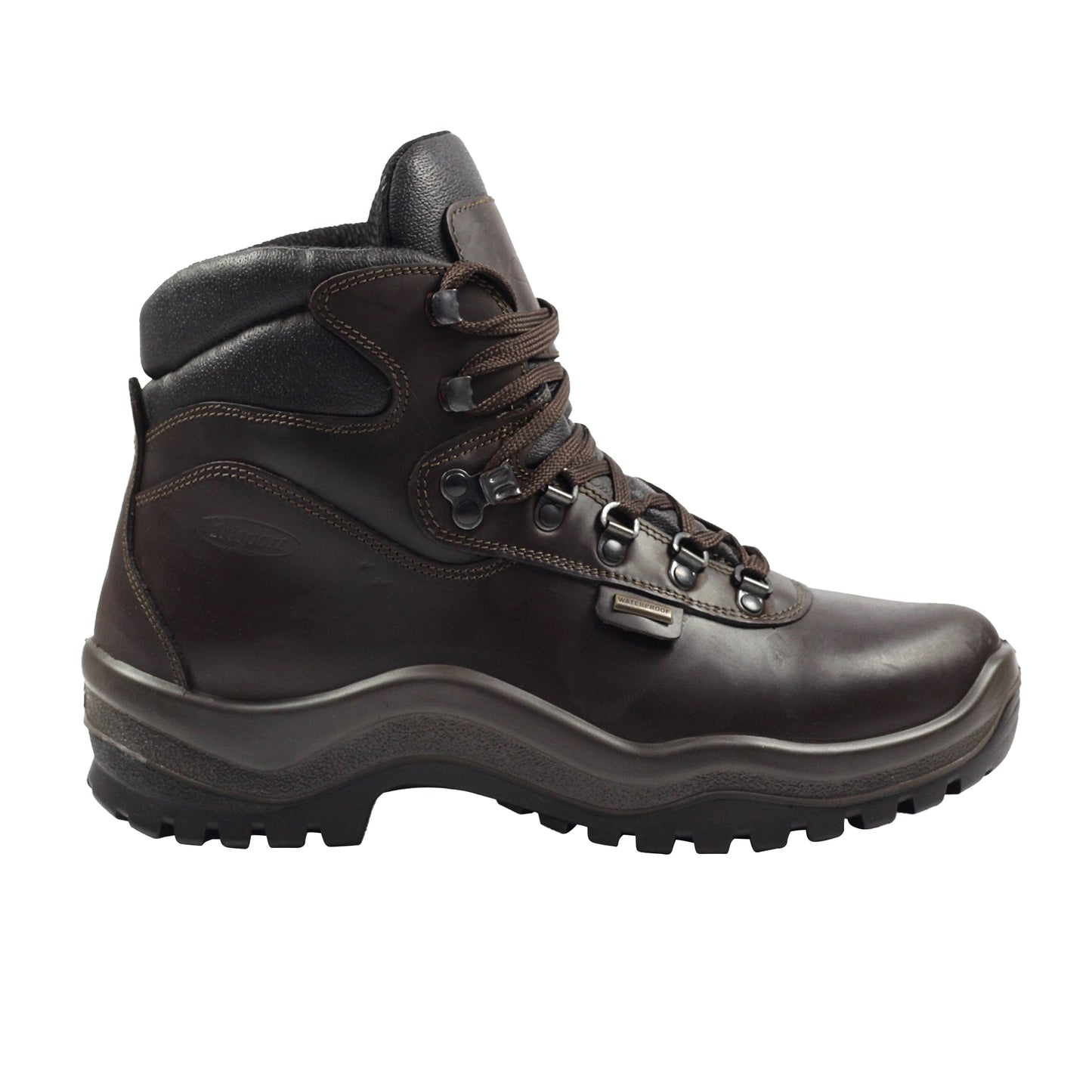 Brown - Back - Grisport Unisex Adult Timber Waxy Leather Walking Boots