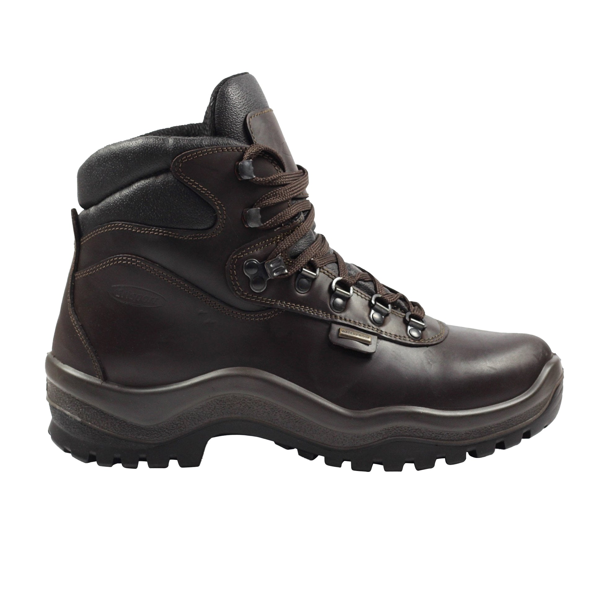 Brown - Back - Grisport Unisex Adult Timber Waxy Leather Walking Boots
