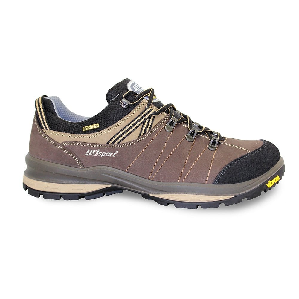 Brown-Black - Back - Grisport Childrens-Kids Rogue Nubuck Walking Shoes