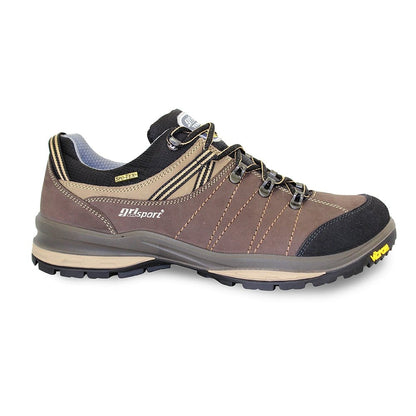 Brown-Black - Back - Grisport Childrens-Kids Rogue Nubuck Walking Shoes