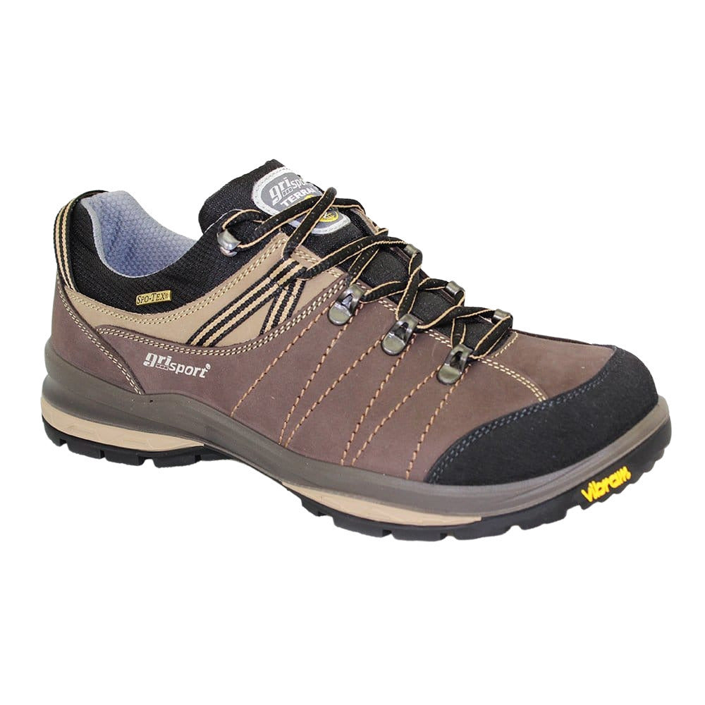 Brown-Black - Front - Grisport Childrens-Kids Rogue Nubuck Walking Shoes