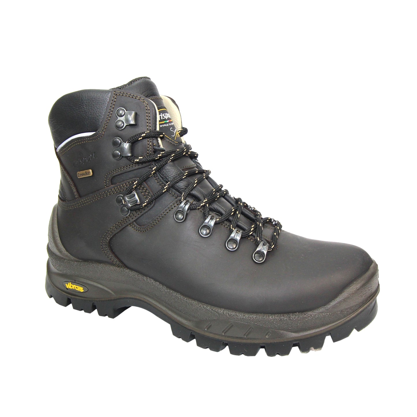 Brown - Front - Grisport Unisex Adult Crusader Waxy Leather Wide Walking Boots
