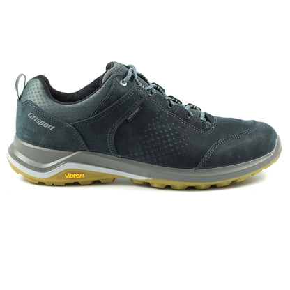 Blue - Back - Grisport Childrens-Kids Icarus Leather Walking Shoes