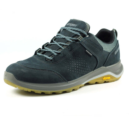 Blue - Pack Shot - Grisport Childrens-Kids Icarus Leather Walking Shoes