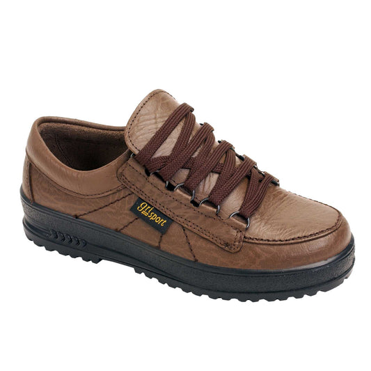 Brown - Front - Grisport Mens Modena Leather Walking Shoes