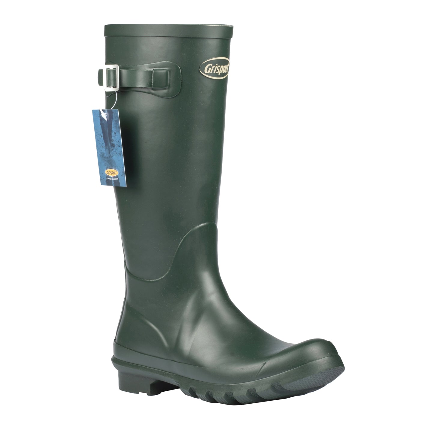 Green - Front - Grisport Unisex Adult Rubber Wellington Boots