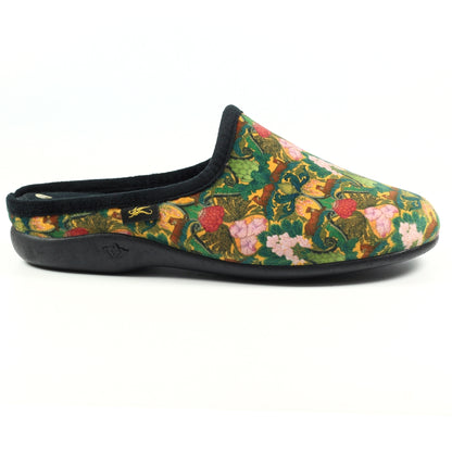 Green - Back - Laurence Llewelyn-Bowen Womens-Ladies Ivana Jungle Slippers