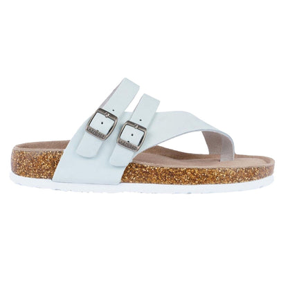 Grey - Back - Lazy Dogz Womens-Ladies Rebel Suede Sandals