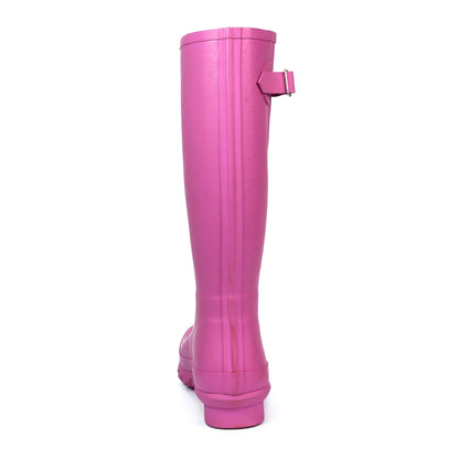 Pink - Side - Lunar Womens-Ladies Largo Rubber Wellington Boots