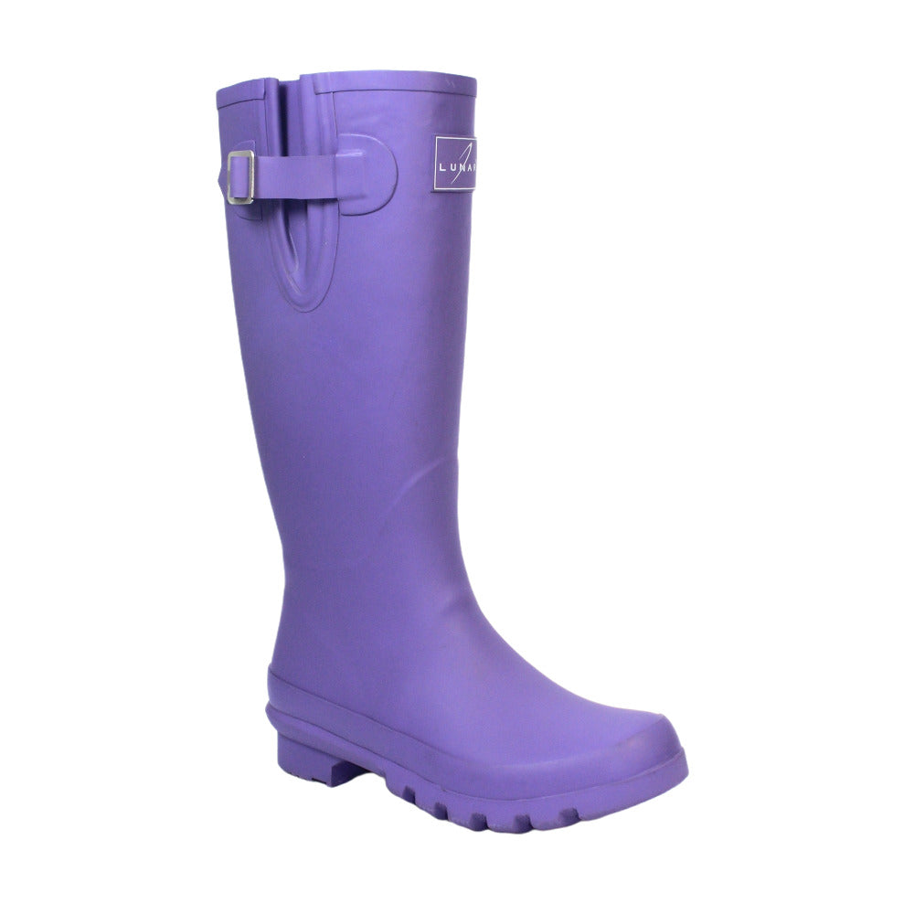 Purple - Front - Lunar Womens-Ladies Largo Rubber Wellington Boots
