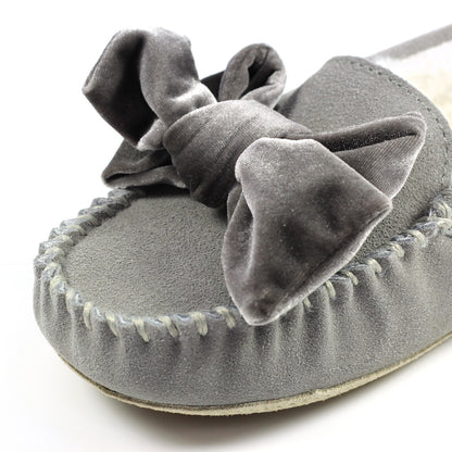 Grey - Pack Shot - Lazy Dogz Womens-Ladies Suede Slippers