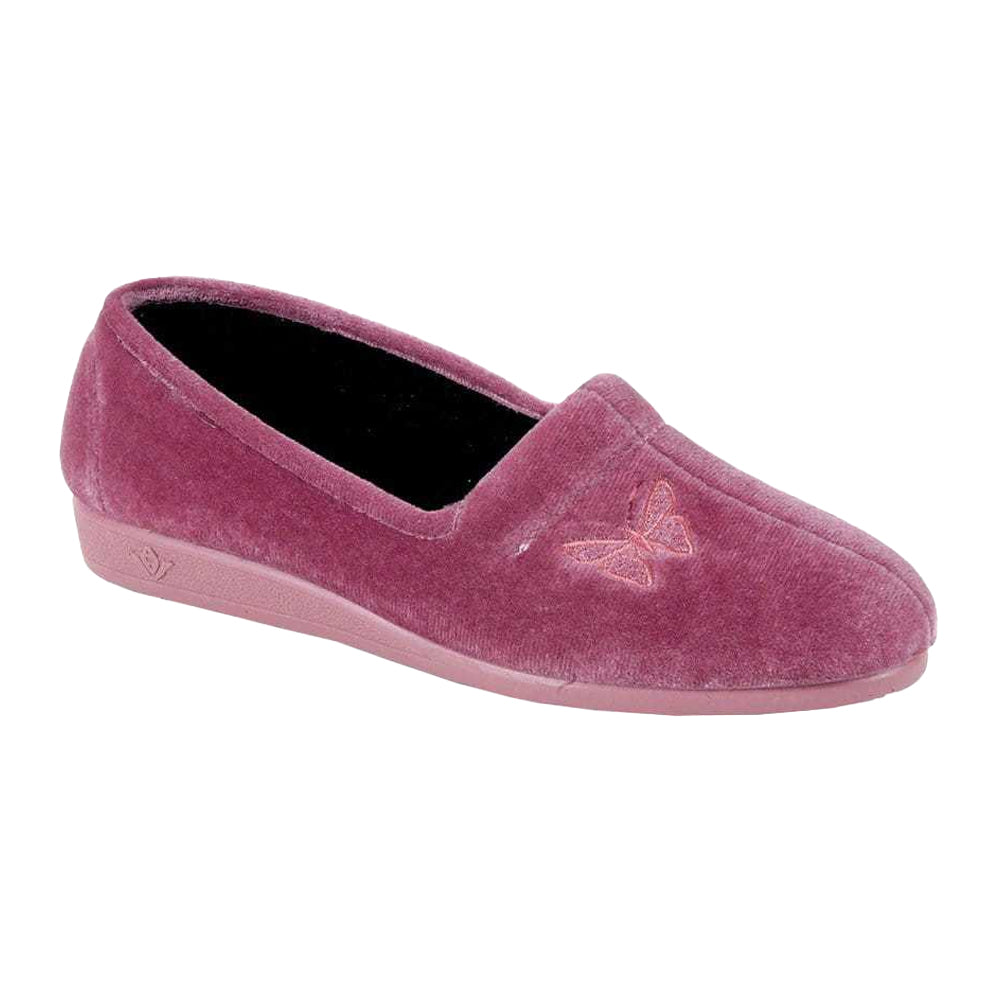 Heather - Front - Lunar Womens-Ladies Butterfly Slippers
