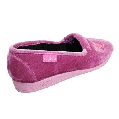 Heather - Back - Lunar Womens-Ladies Butterfly Slippers
