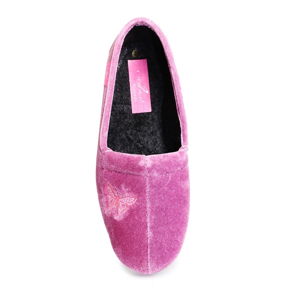 Heather - Side - Lunar Womens-Ladies Butterfly Slippers