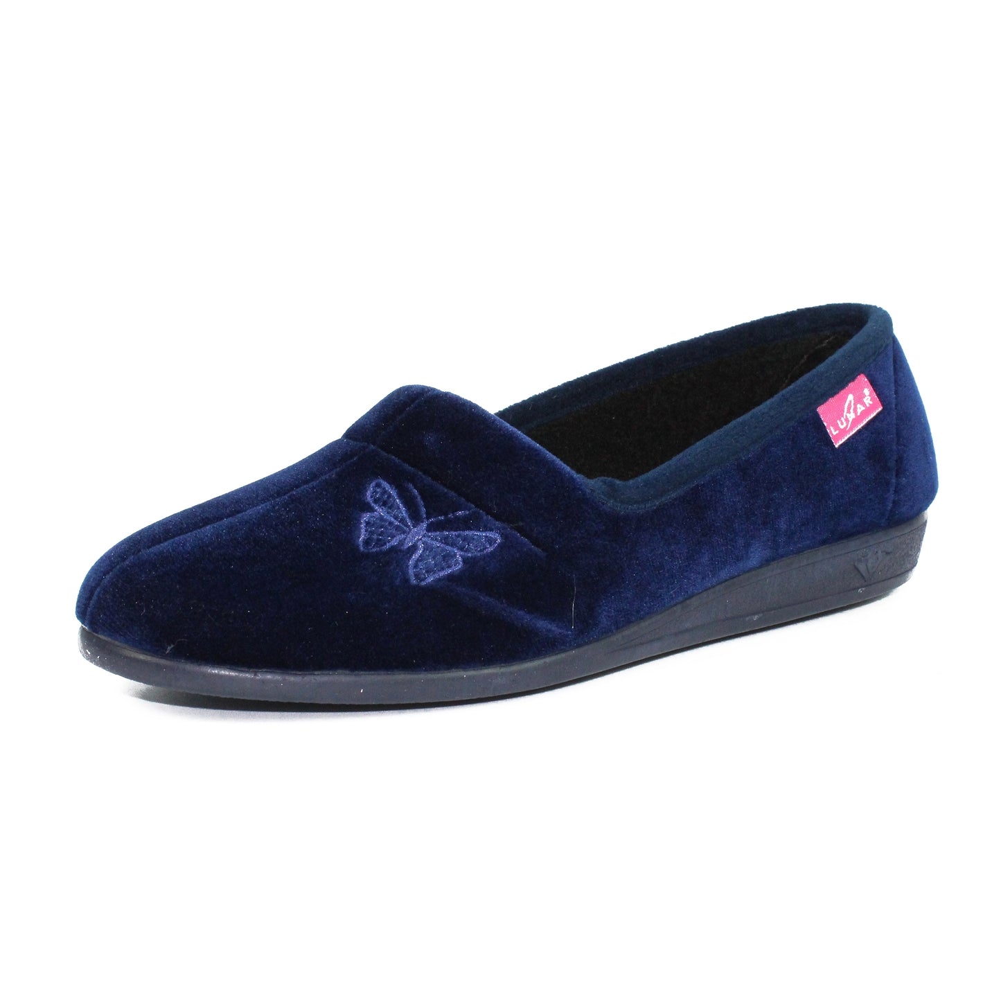 Heather - Pack Shot - Lunar Womens-Ladies Butterfly Slippers