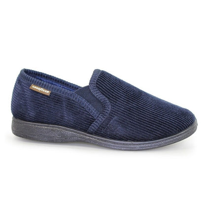 Navy - Back - Goodyear Mens Humber Slippers