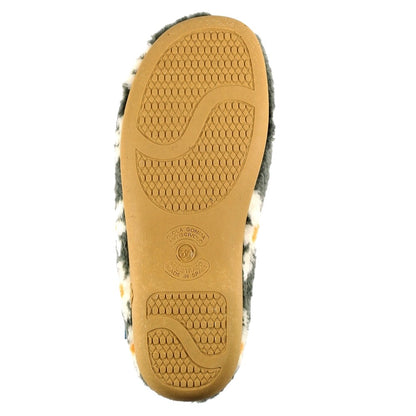 Grey - Side - Lunar Womens-Ladies Daisy Slippers