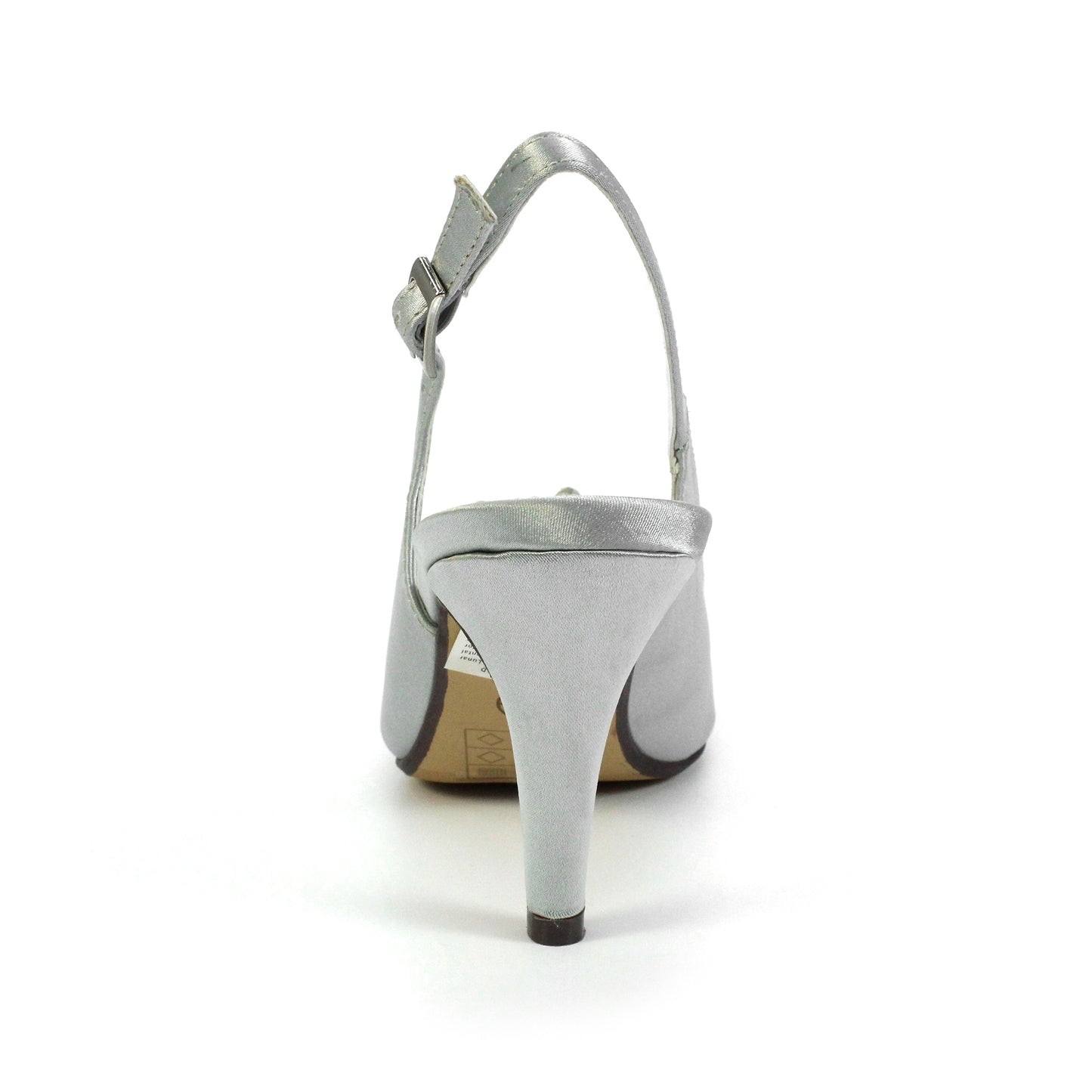 Grey - Back - Lunar Womens-Ladies Sabrina Corsage Court Shoes