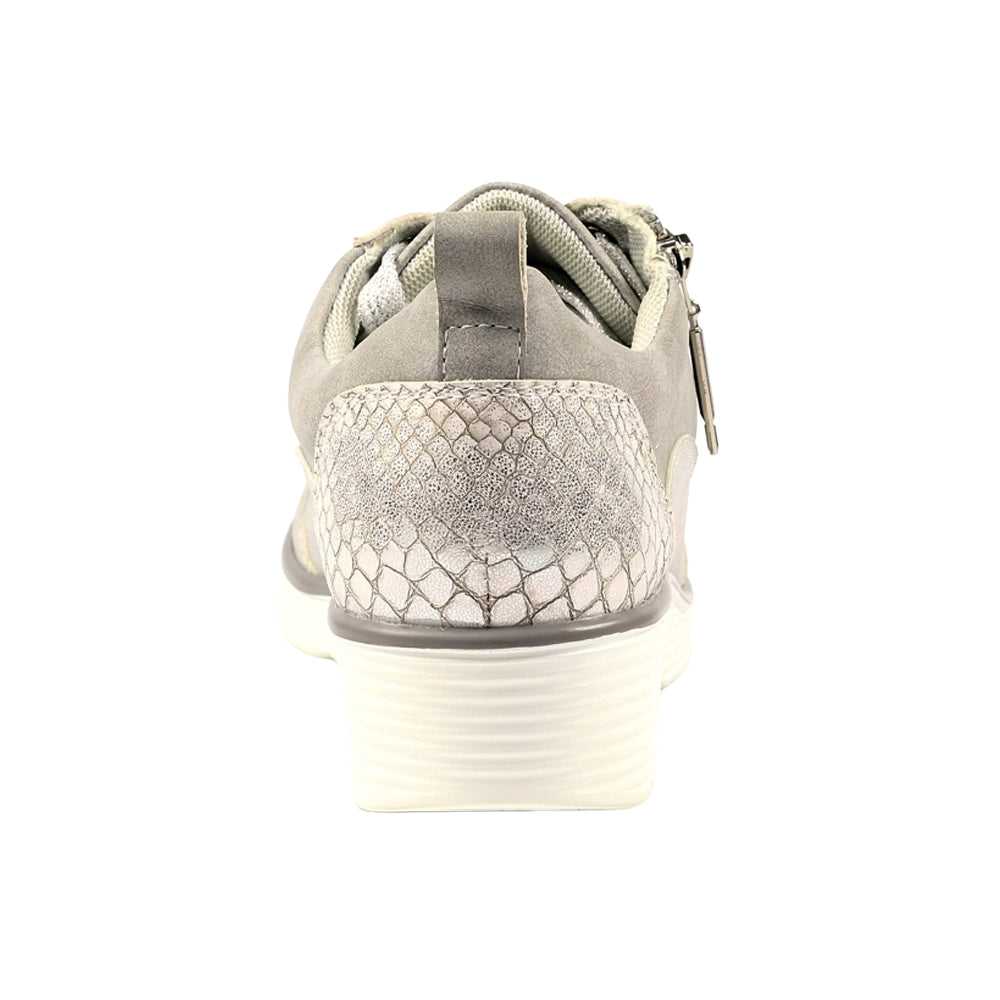 Silver - Back - Lunar Womens-Ladies Kiley Trainers