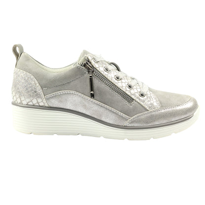 Silver - Side - Lunar Womens-Ladies Kiley Trainers