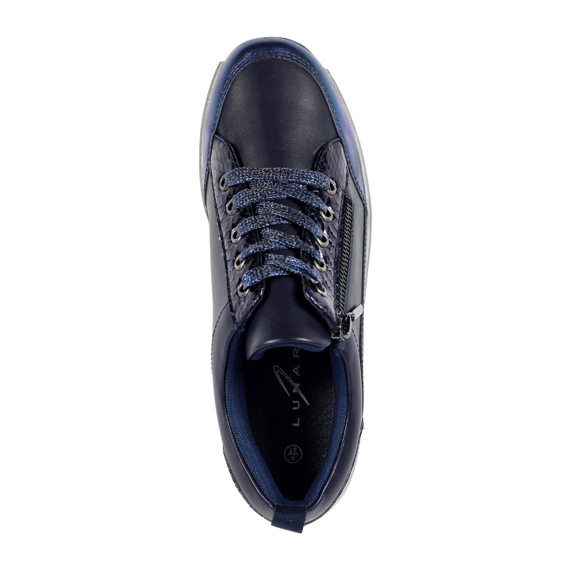 Navy - Pack Shot - Lunar Womens-Ladies Kiley Trainers