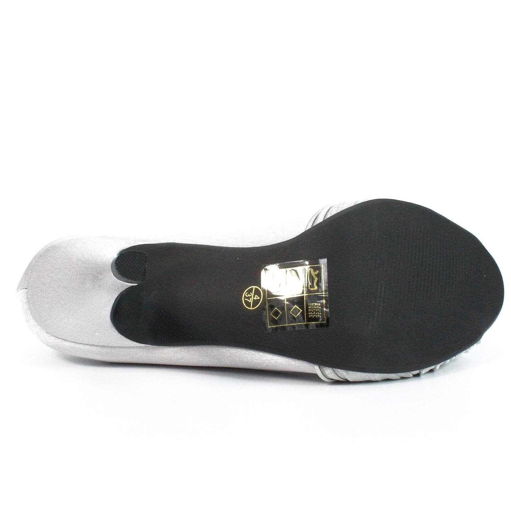 Light Grey - Pack Shot - Lunar Womens-Ladies Sienna Diamante Court Shoes