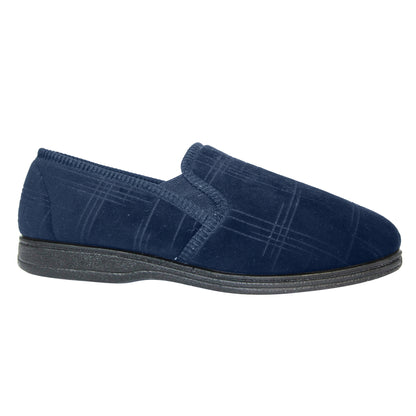 Navy - Back - Goodyear Mens Denver Slippers