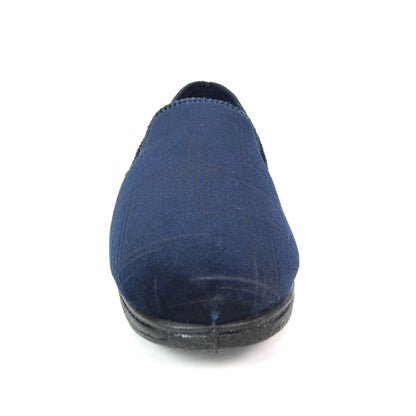 Navy - Pack Shot - Goodyear Mens Denver Slippers