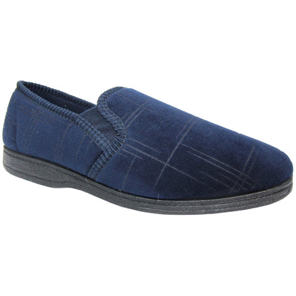 Navy - Front - Goodyear Mens Denver Slippers
